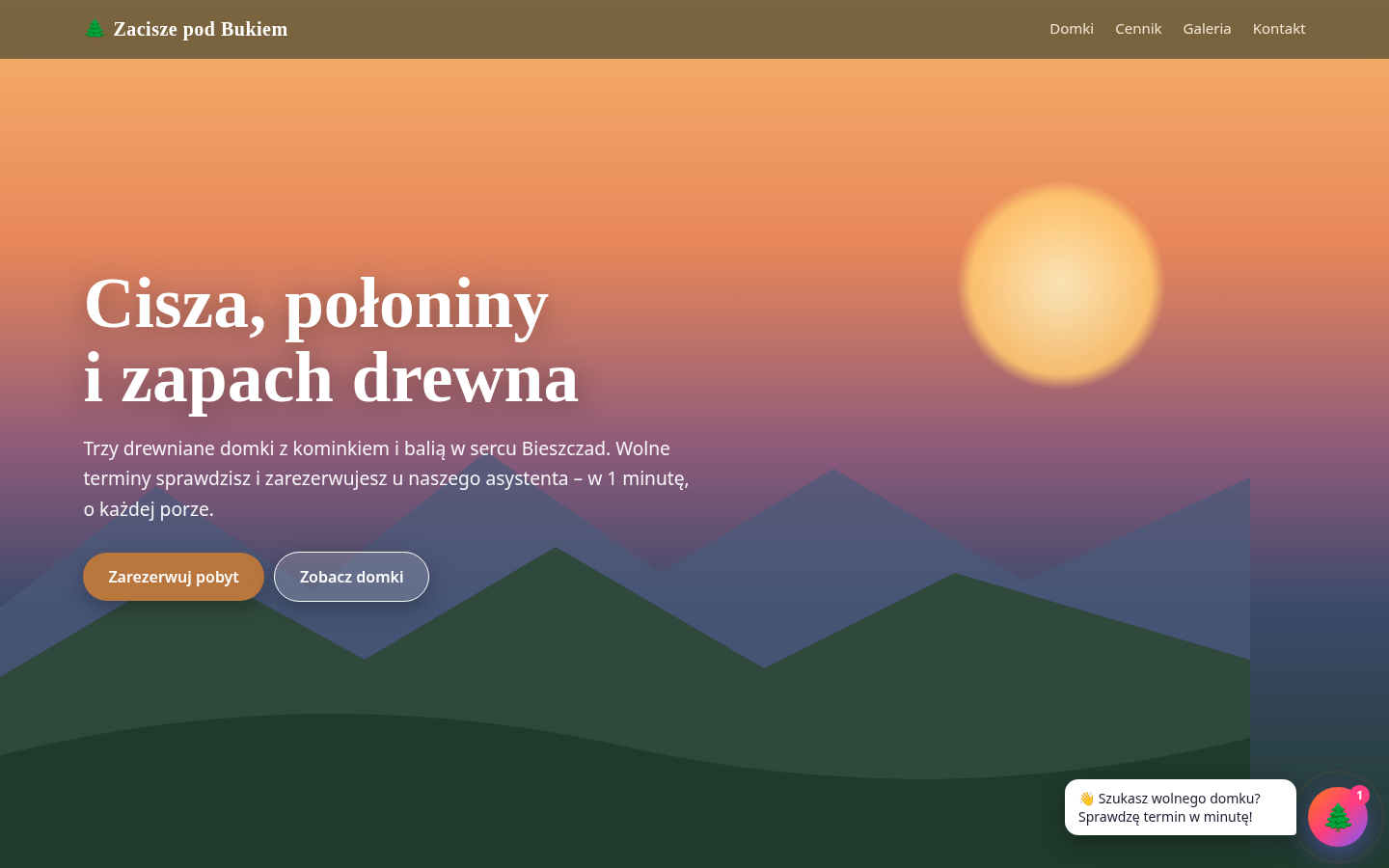 Guesthouse website with chatbot